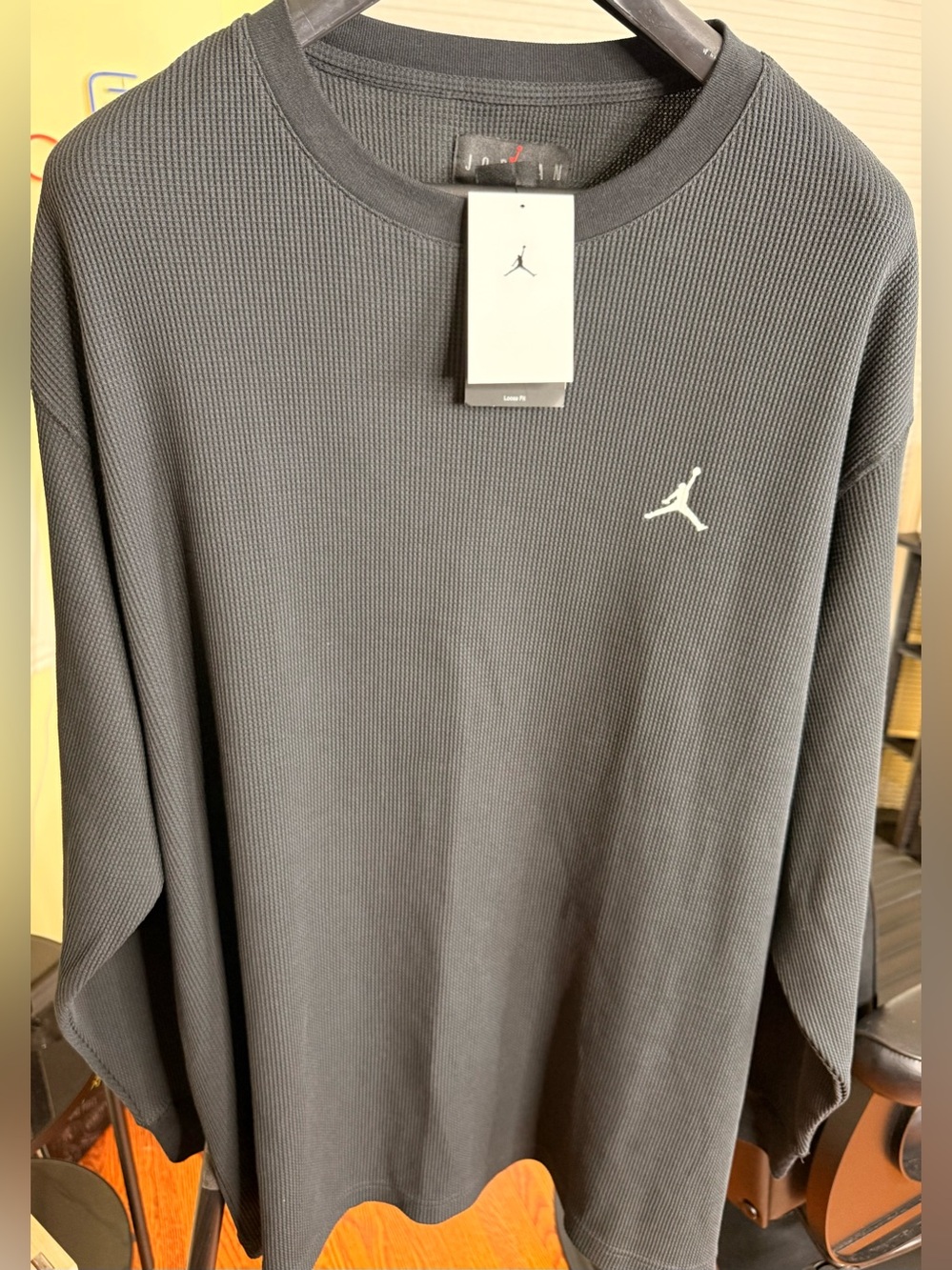 Gorgeous Jordan Black Crewneck Waffle
Knit Long Sleeve T!!!